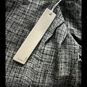 NWT Revolve Line and Dot Tweed Side Tie Mini Skort Black White